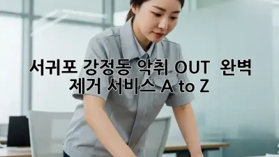 서귀포 강정동 악취 OUT! 💨 완벽 제거 서비스 A to Z